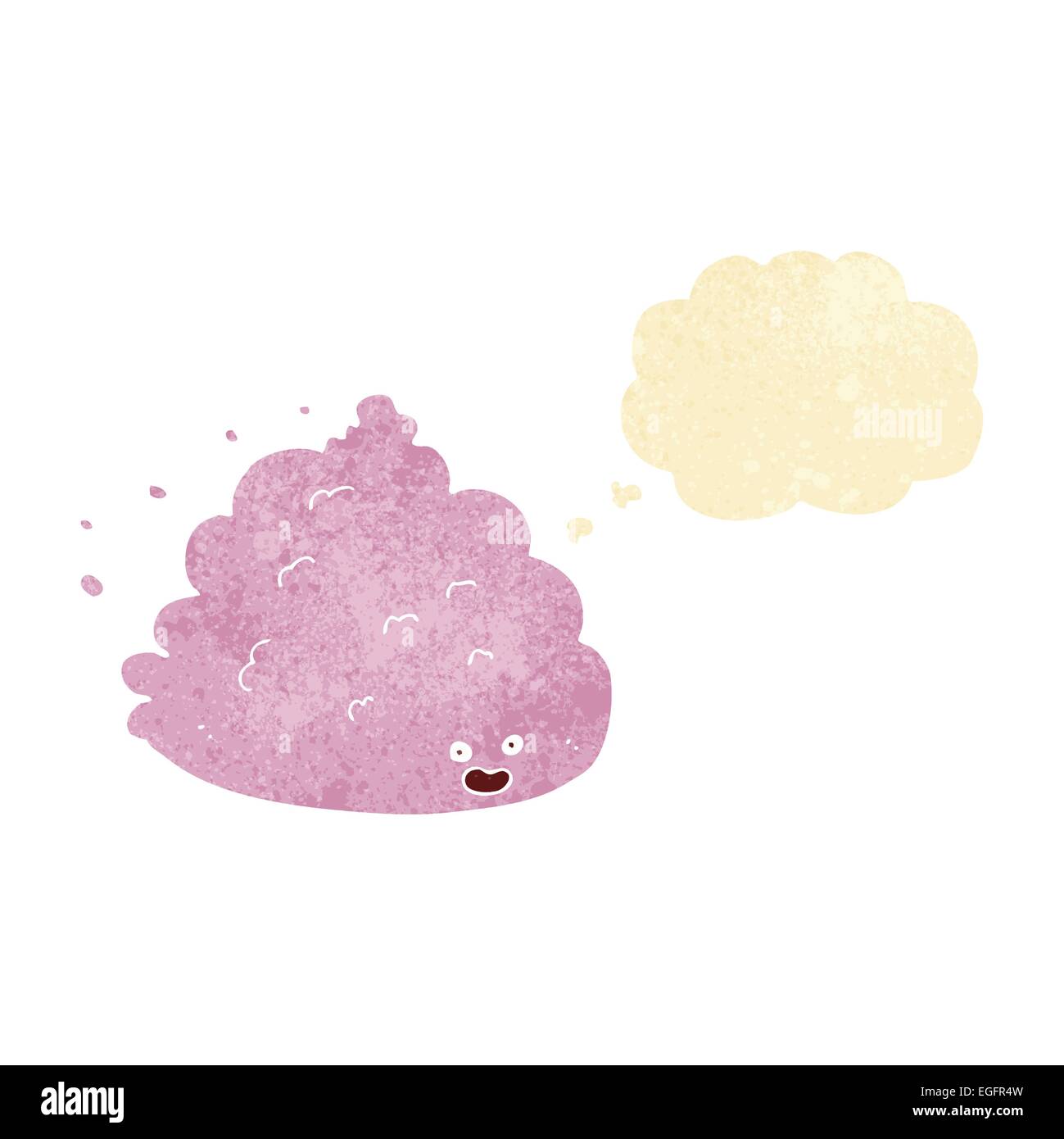 cartoon cloud character with thought bubble Stock Vector Image & Art ...