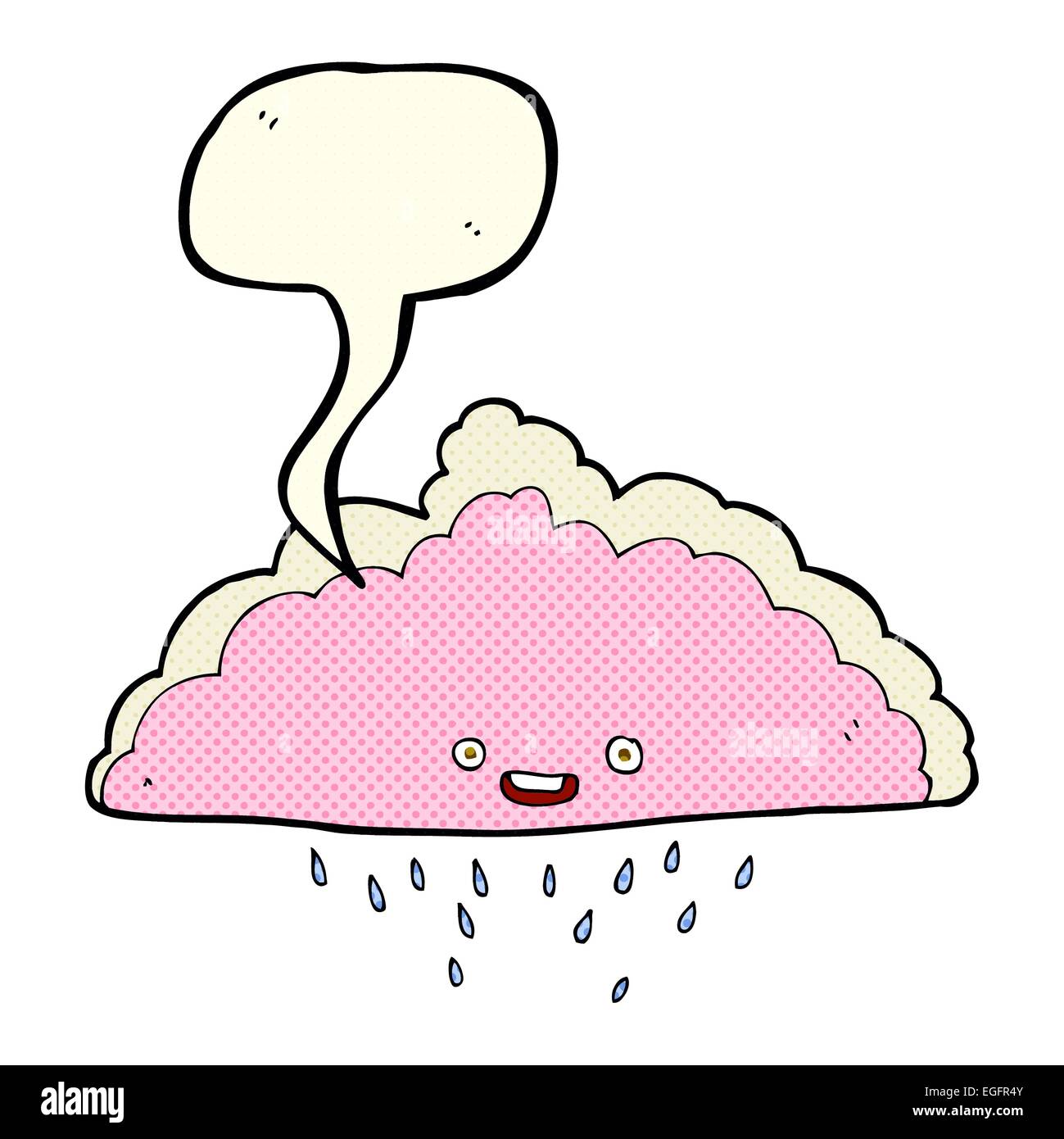 cartoon rain cloud with speech bubble Stock Vector Image & Art - Alamy