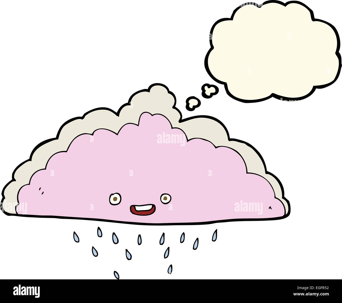 cartoon rain cloud with thought bubble Stock Vector Image & Art - Alamy