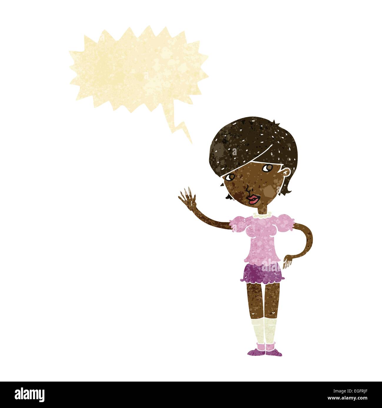 Cartoon girl waving bubble Stock Vector Images - Alamy