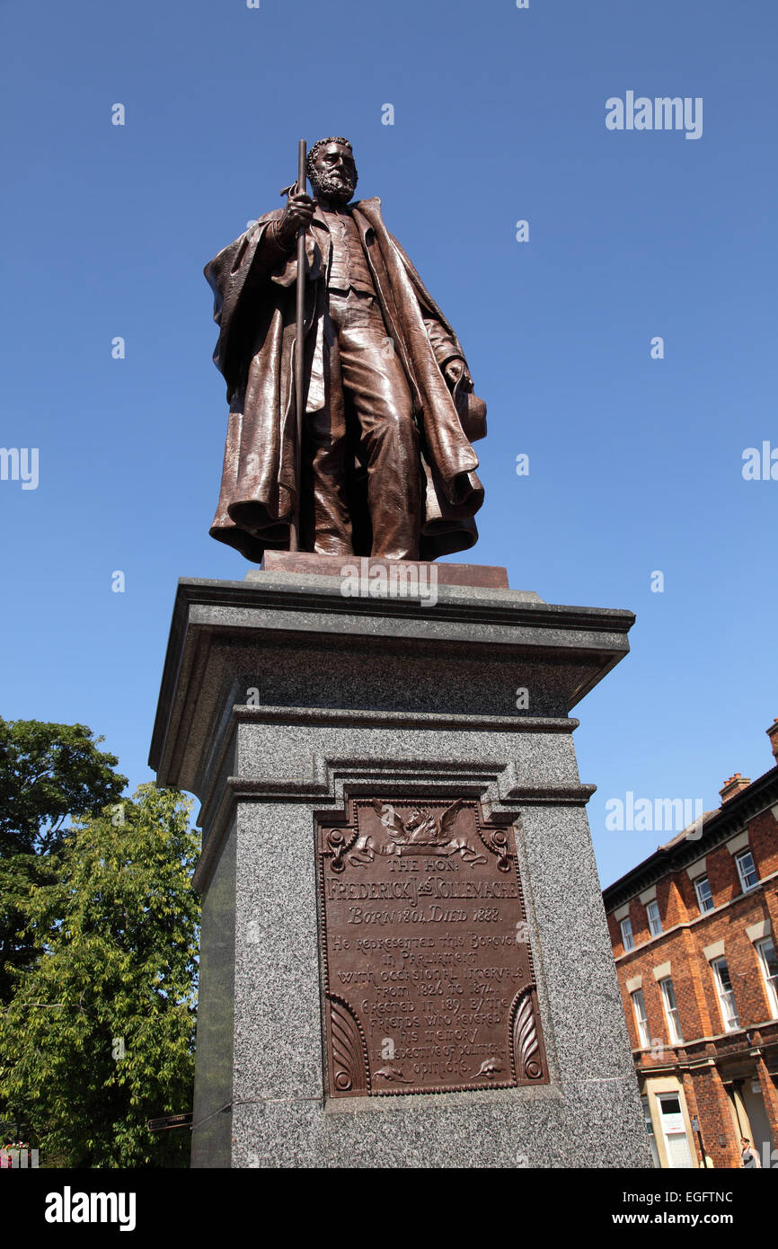 Statue of the Hon Frederick Tollemache outside the Guildhall Arts Centre in  Grantham, Lincolnshire Stock Photo - Alamy