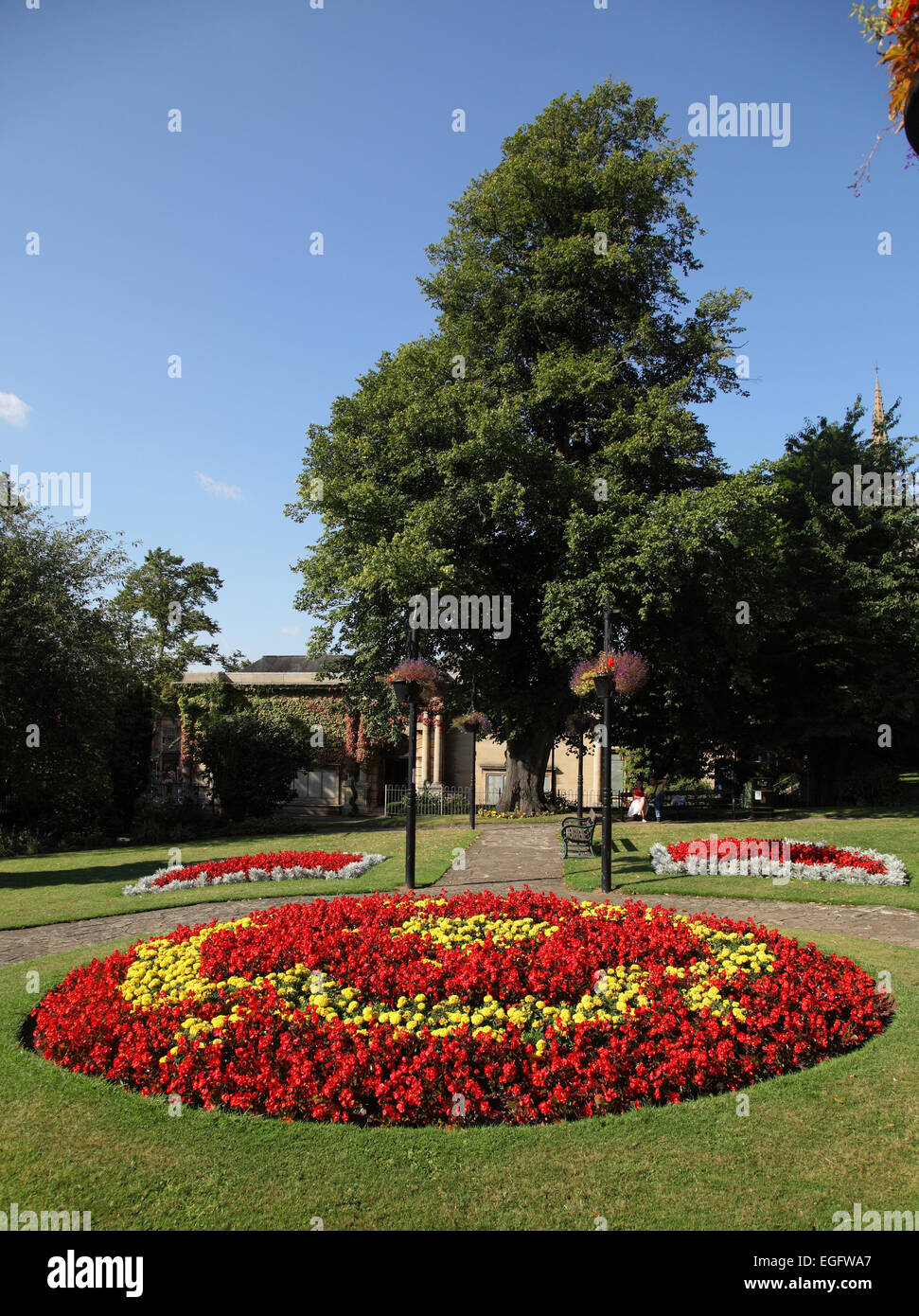 Flower displays in Manor House gardens, Kettering, Northamptonshire Stock Photo