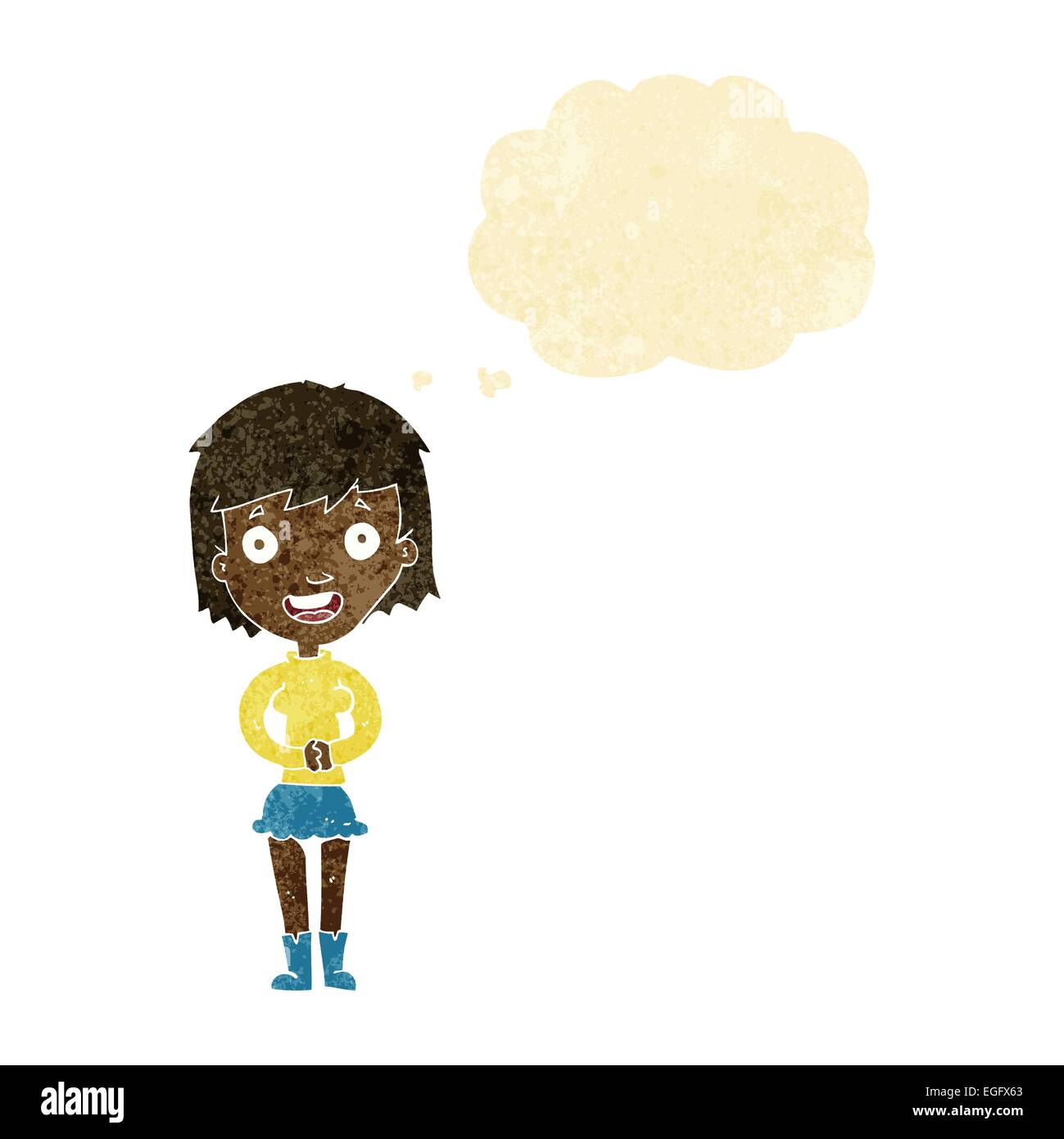 Cartoon excited woman bubble hi-res stock photography and images - Alamy