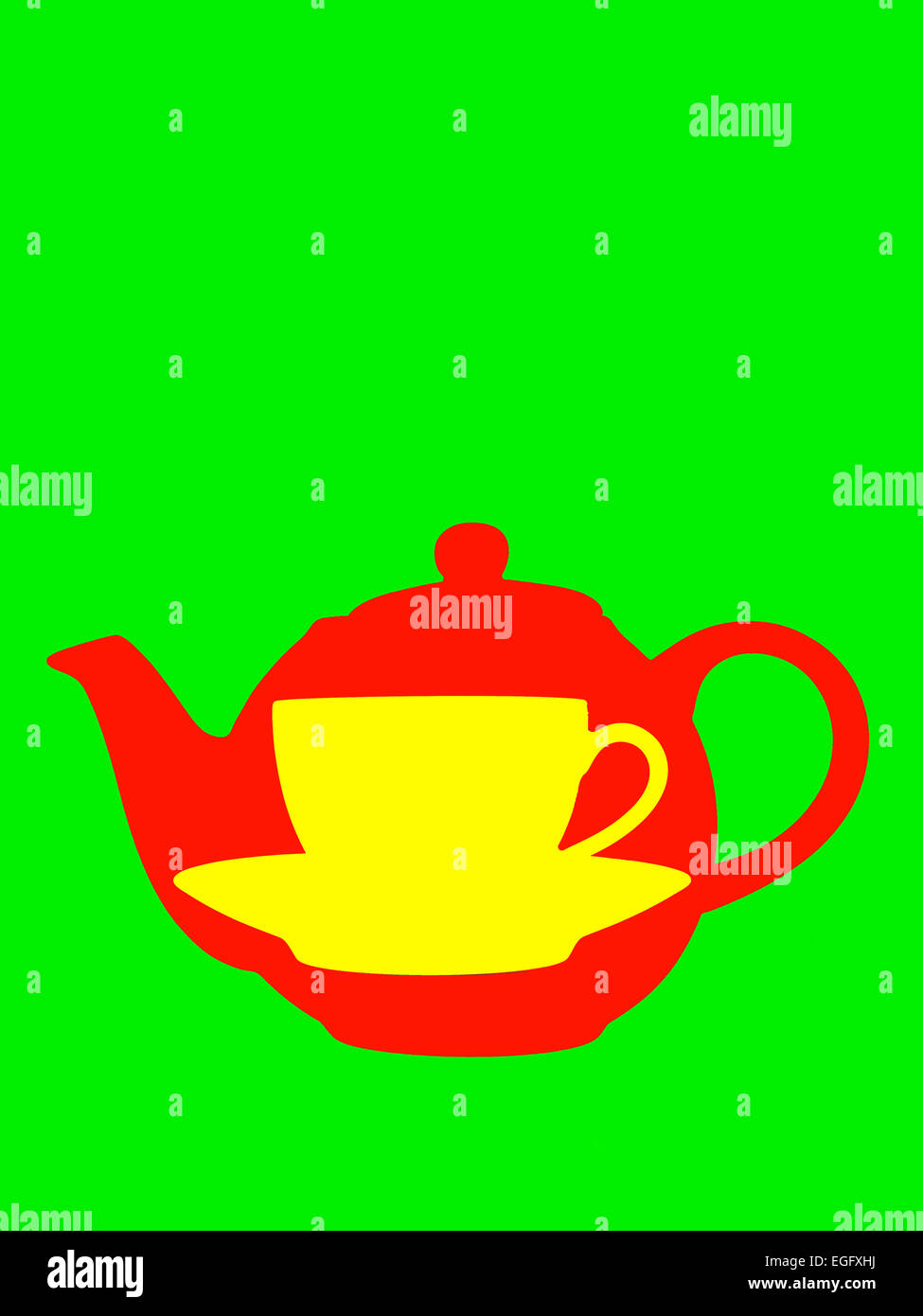 teapot & teacup Stock Photo