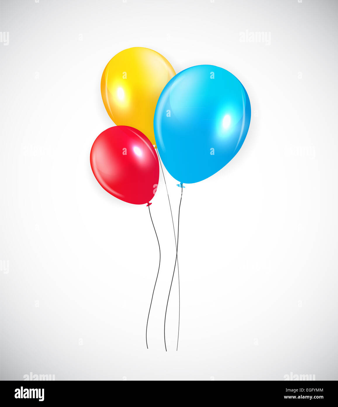 Set of Colored Balloons, Vector Illustration Stock Photo - Alamy