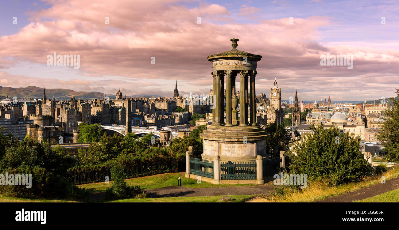 Edinburgh from Calton Hill Stock Photo