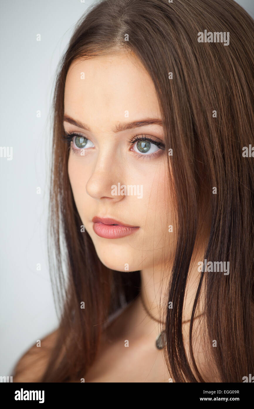 Close up portrait of a teenage girl Stock Photo - Alamy