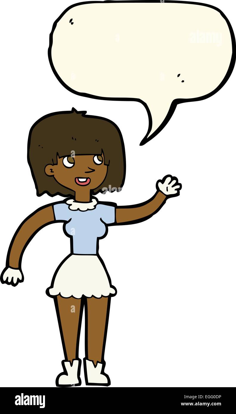 Cartoon girl waving bubble hi-res stock photography and images - Alamy