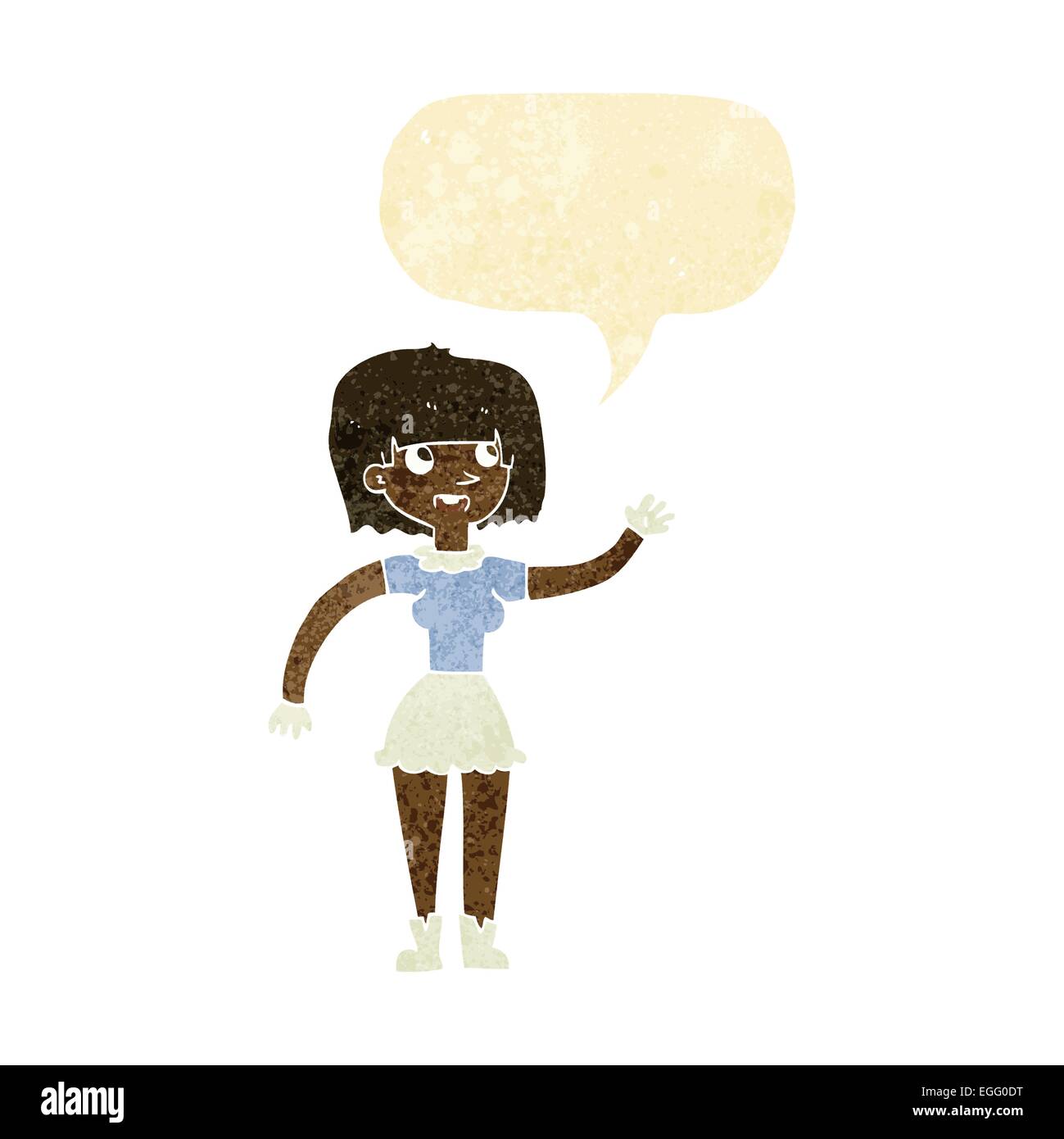 Cartoon girl waving bubble hi-res stock photography and images - Alamy