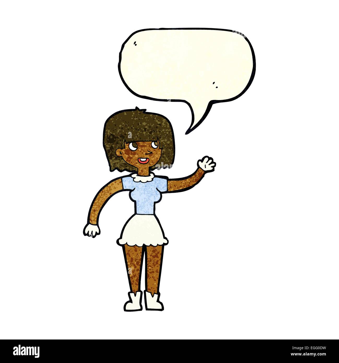 Cartoon girl waving bubble hi-res stock photography and images - Alamy