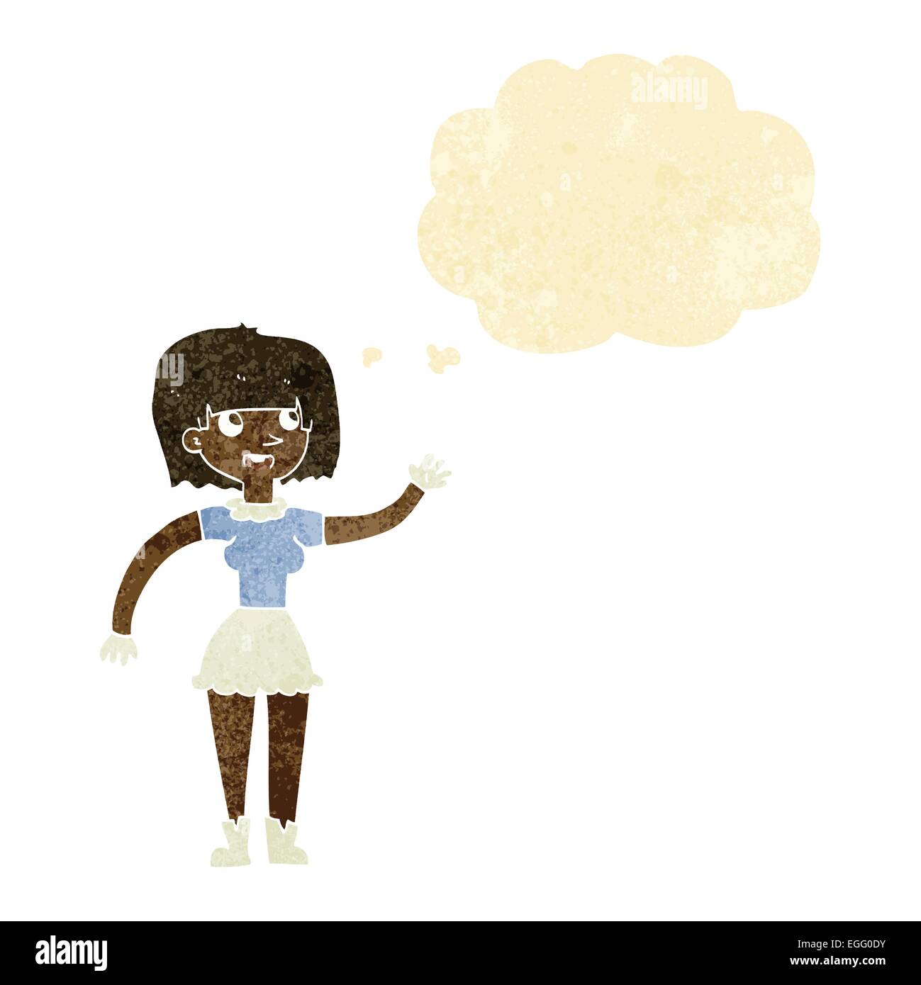 Cartoon girl waving bubble hi-res stock photography and images - Alamy