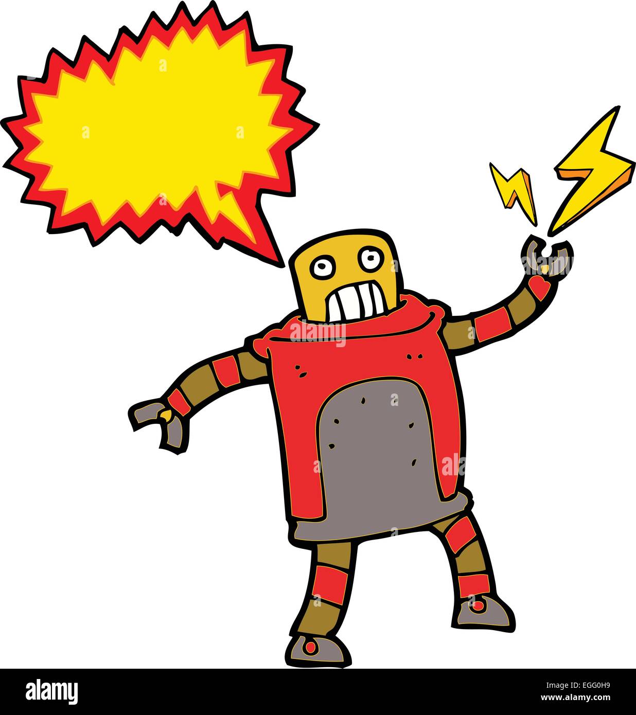 cartoon robot with speech bubble Stock Vector Image & Art - Alamy