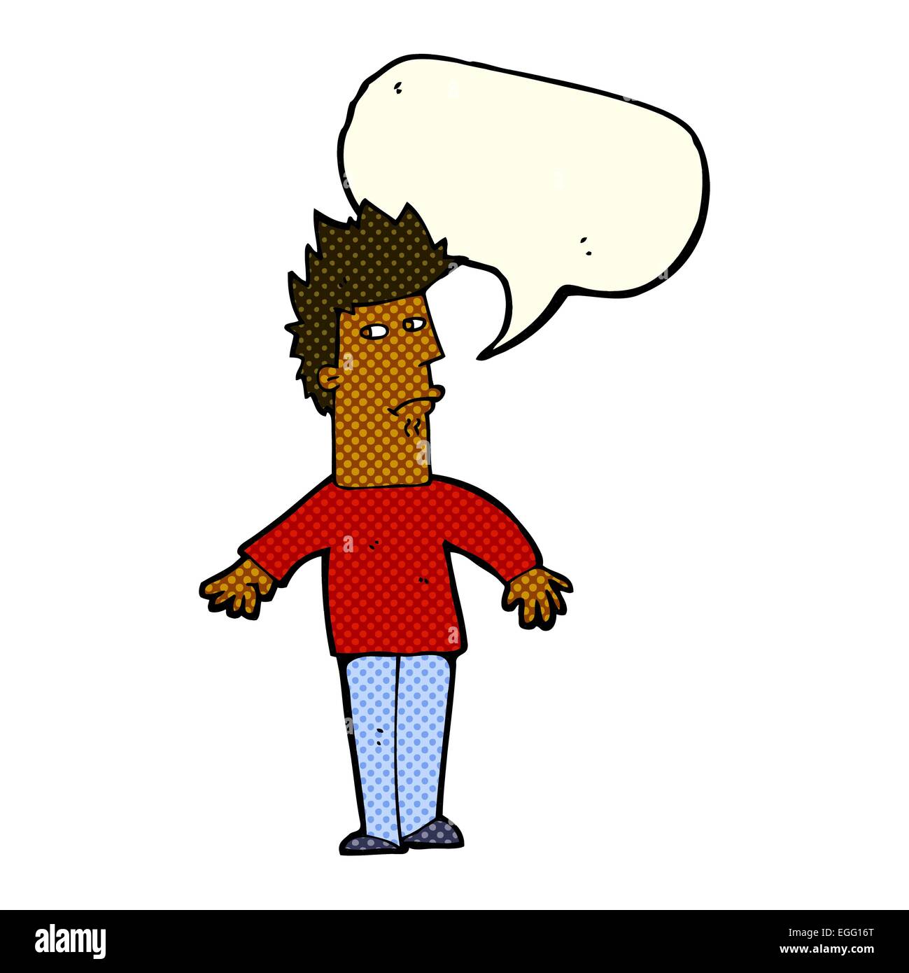 cartoon worried man with speech bubble Stock Vector Image & Art - Alamy