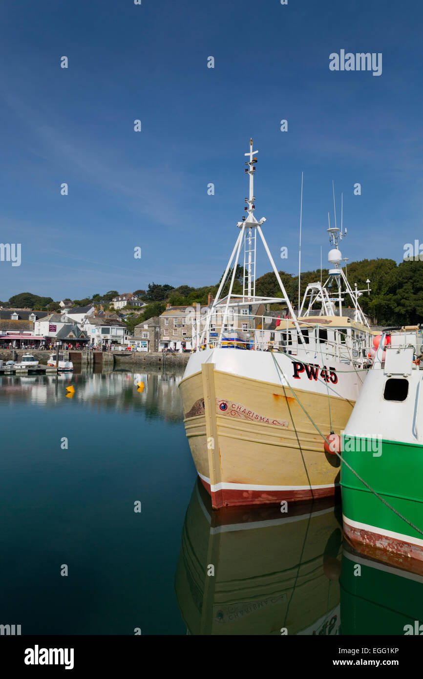 Padstow Harbour Fishing Boats Cornwall; UK Stock Photo Alamy