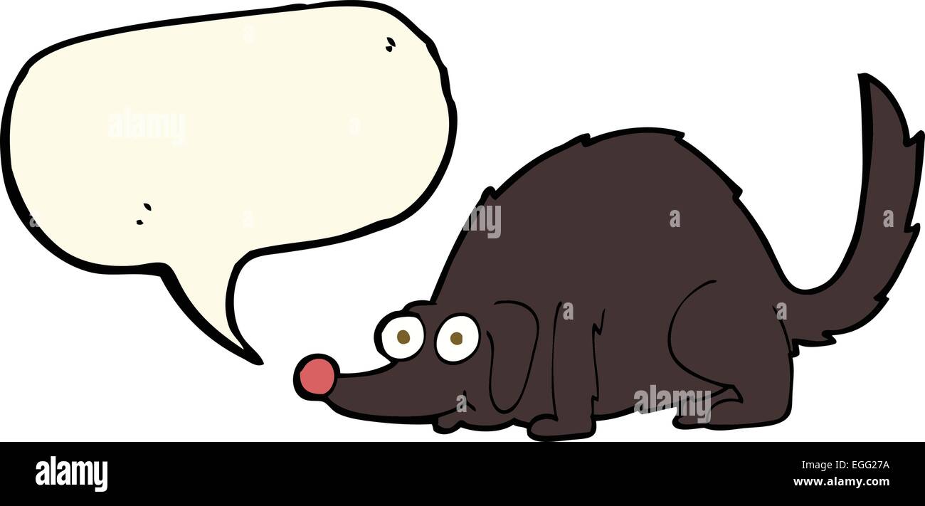 cartoon happy dog with speech bubble Stock Vector Image & Art - Alamy