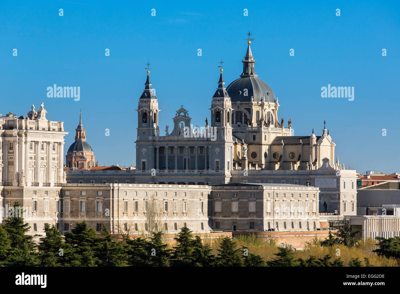 Madrid, The Almudena Cathedral Stock Photo