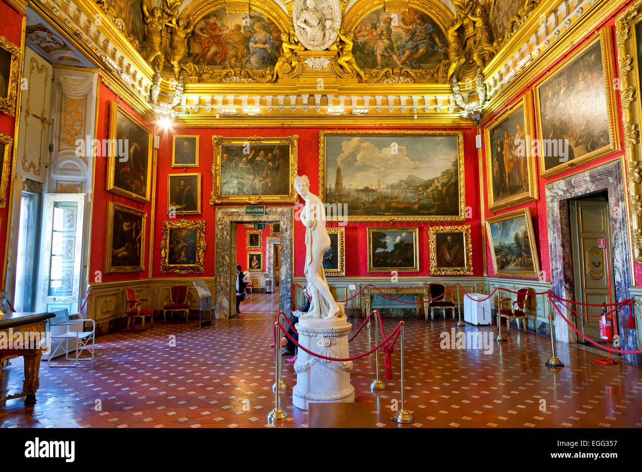 Florence, Palazzo Pitti, Sala di Grove in Galleria Palatina, Stock Photo