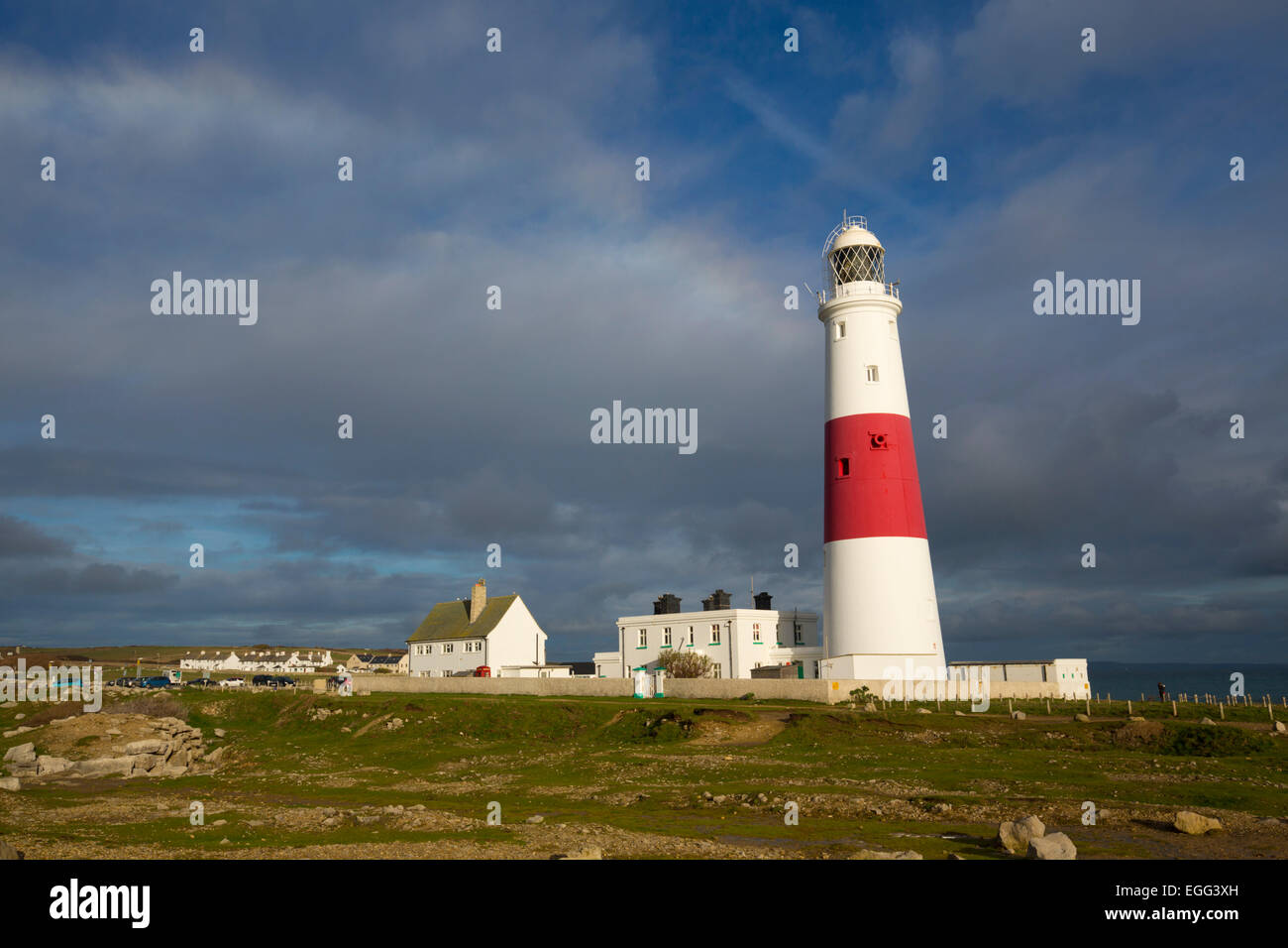 Portland Bill Lighthouse Dorset; UK Stock Photo