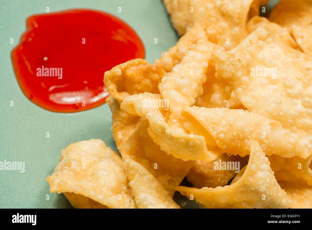 Fried Wontons Sweet and Sour 2 Stock Photo - Alamy