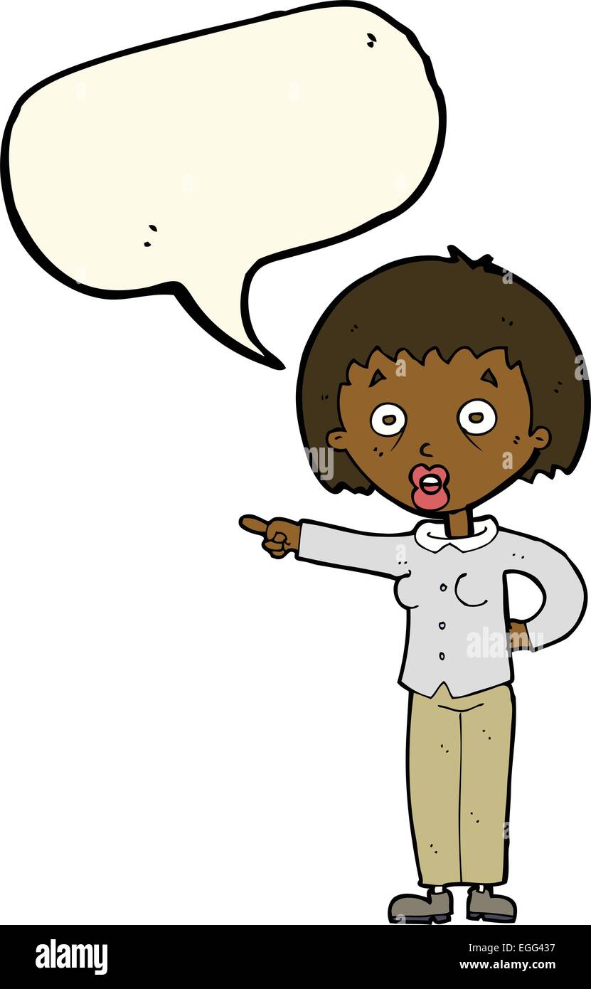 Cartoon shocked woman speech hi-res stock photography and images - Alamy
