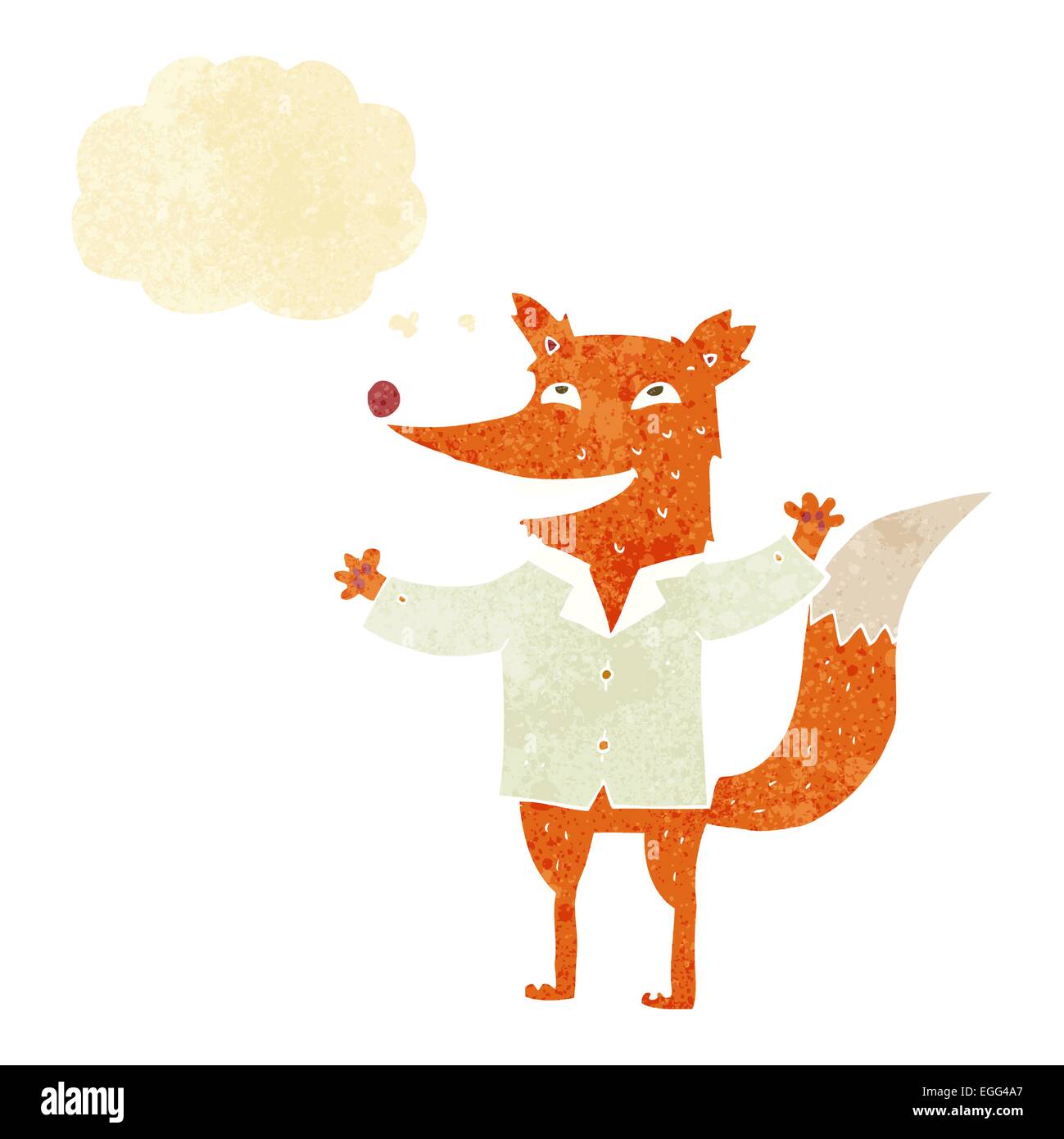 Cartoon Happy Fox Wearing Shirt With Thought Bubble Stock Vector Image cartoon-happy-fox-wearing-shirt-with-thought-bubble-stock-vector-image
