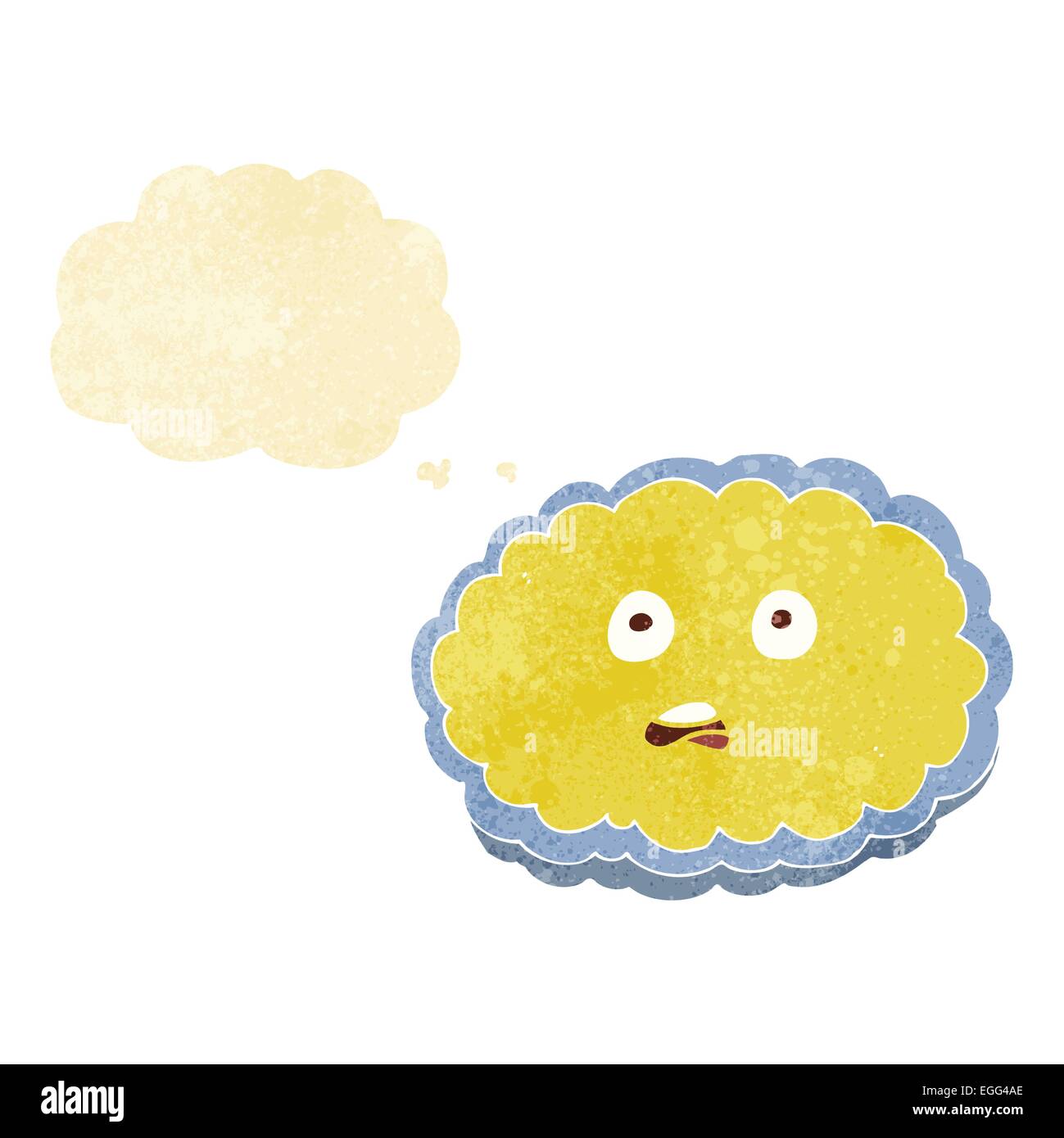 shocked cartoon cloud face with thought bubble Stock Vector Image & Art ...