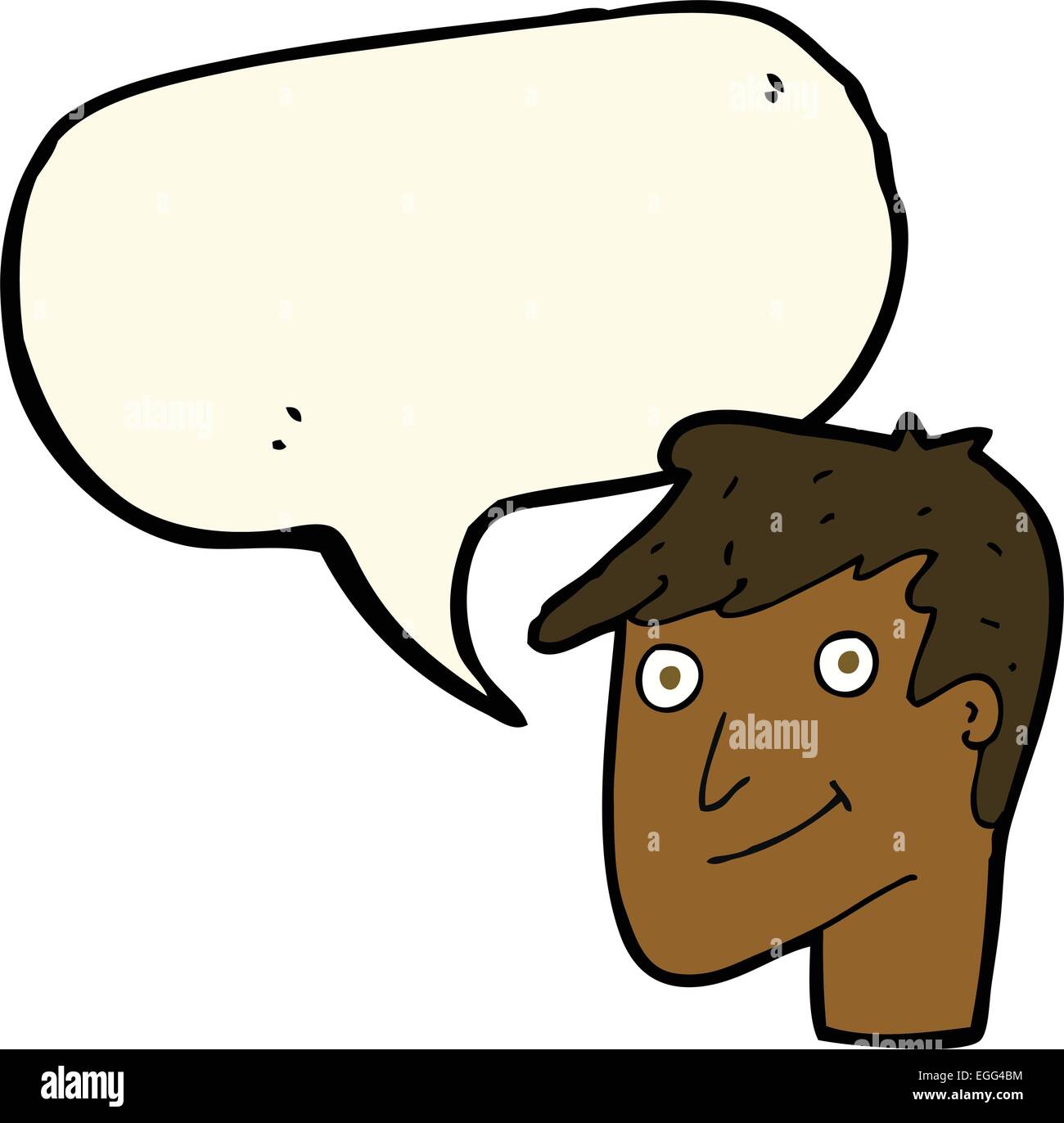 cartoon happy man with speech bubble Stock Vector Image & Art - Alamy
