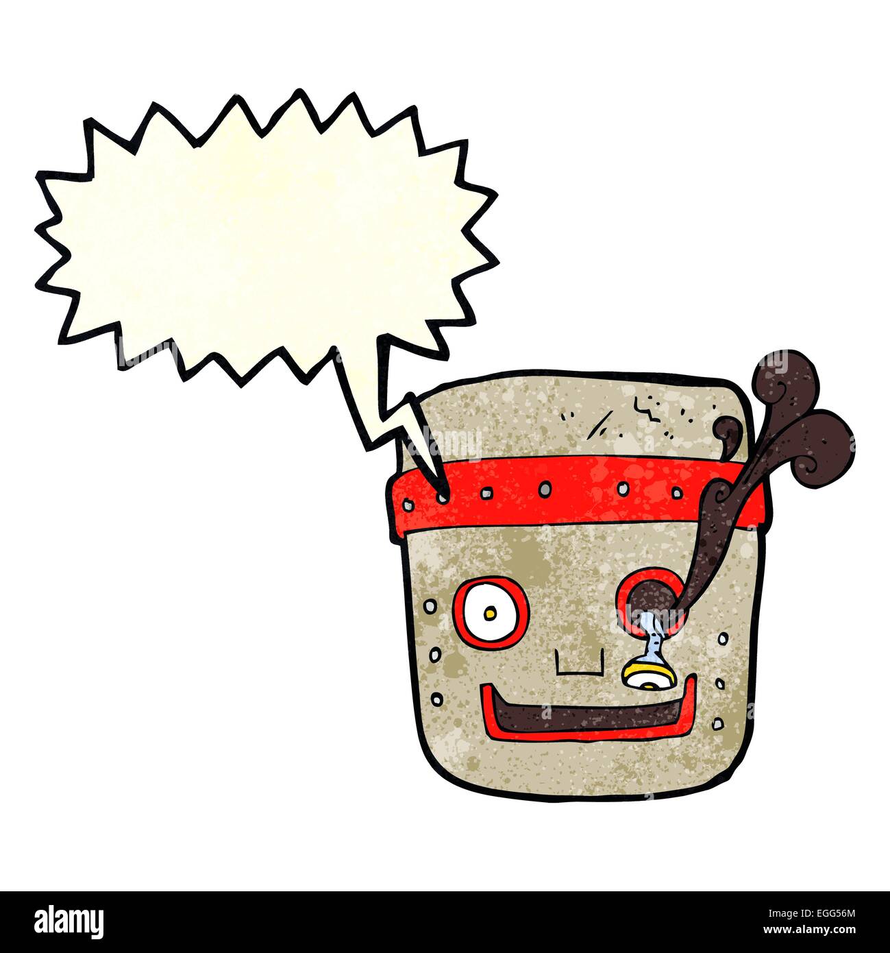 cartoon robot head with speech bubble Stock Vector Image & Art - Alamy