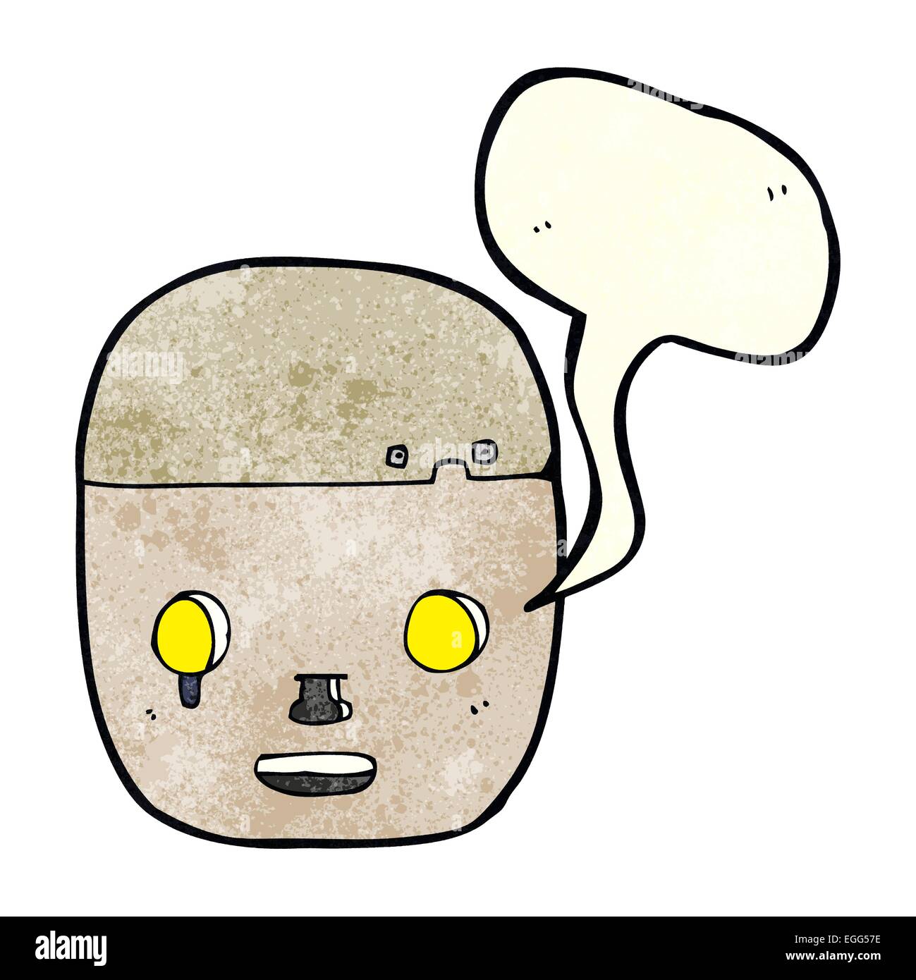 cartoon robot head with speech bubble Stock Vector Image & Art - Alamy