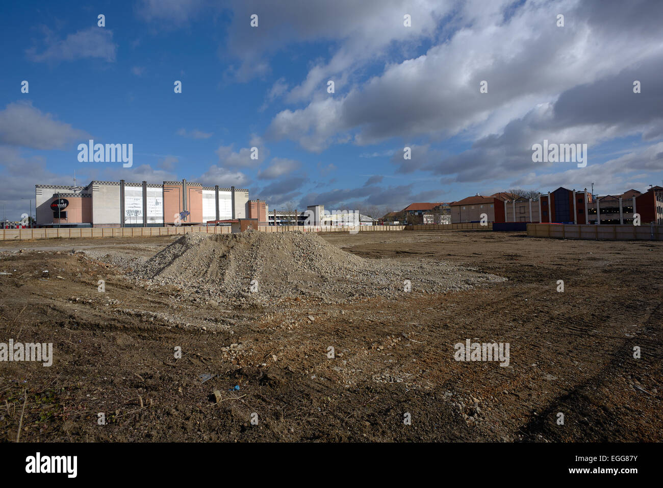 unused brownfield site in Bexleyheath owned by Tesco Stock Photo Alamy