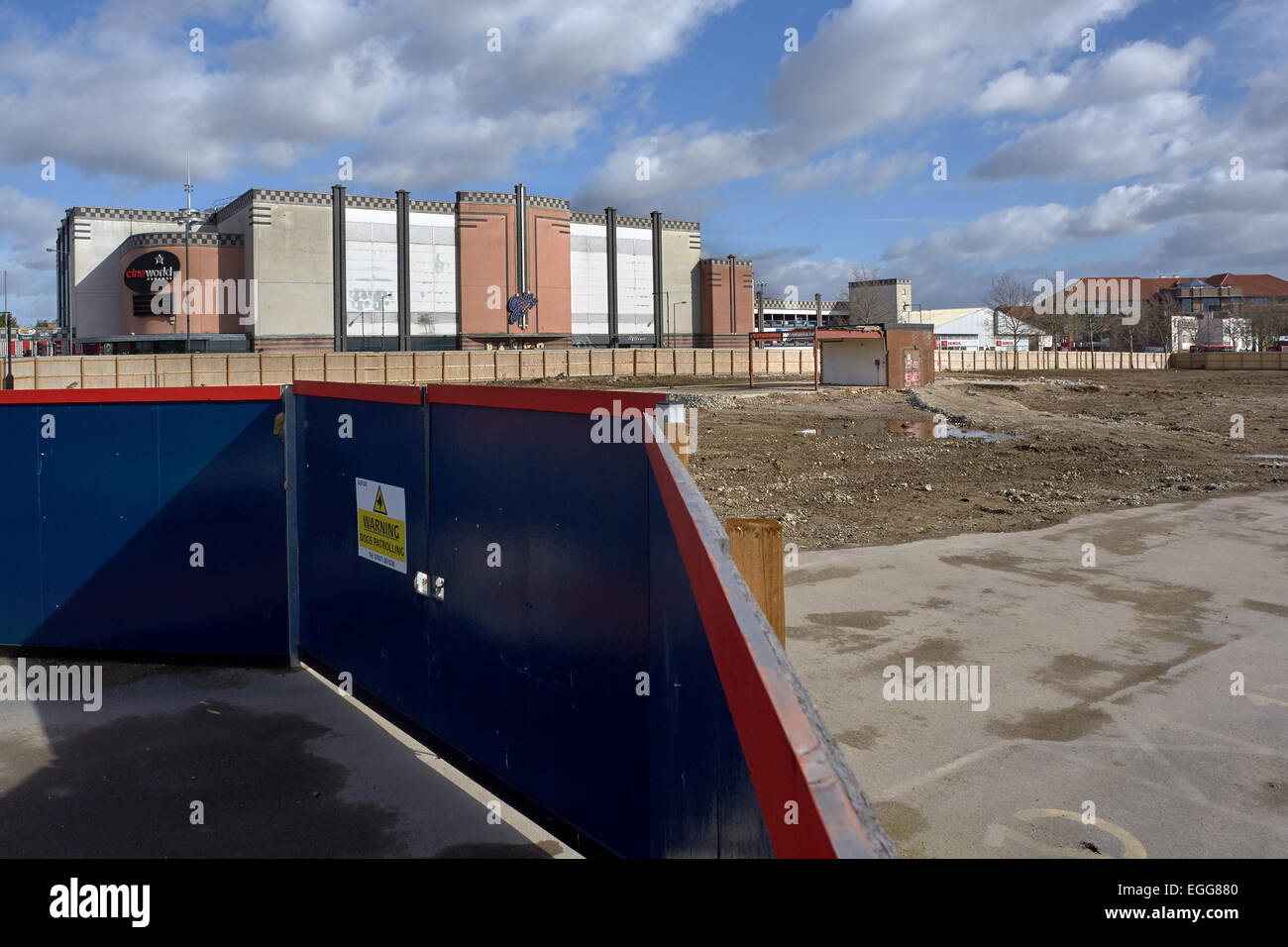 unused brownfield site in Bexleyheath owned by Tesco Stock Photo Alamy