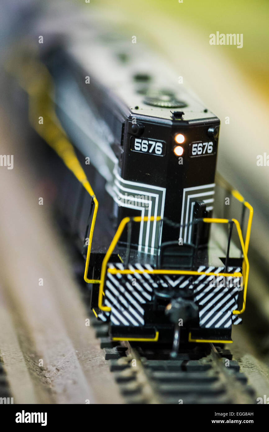 Hicksville, New York, USA. 22nd February 2015. A Model Train Exhibit is