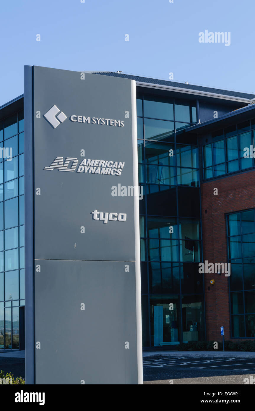 Sign for CEM Systems, American Dynamics, Tyco Stock Photo
