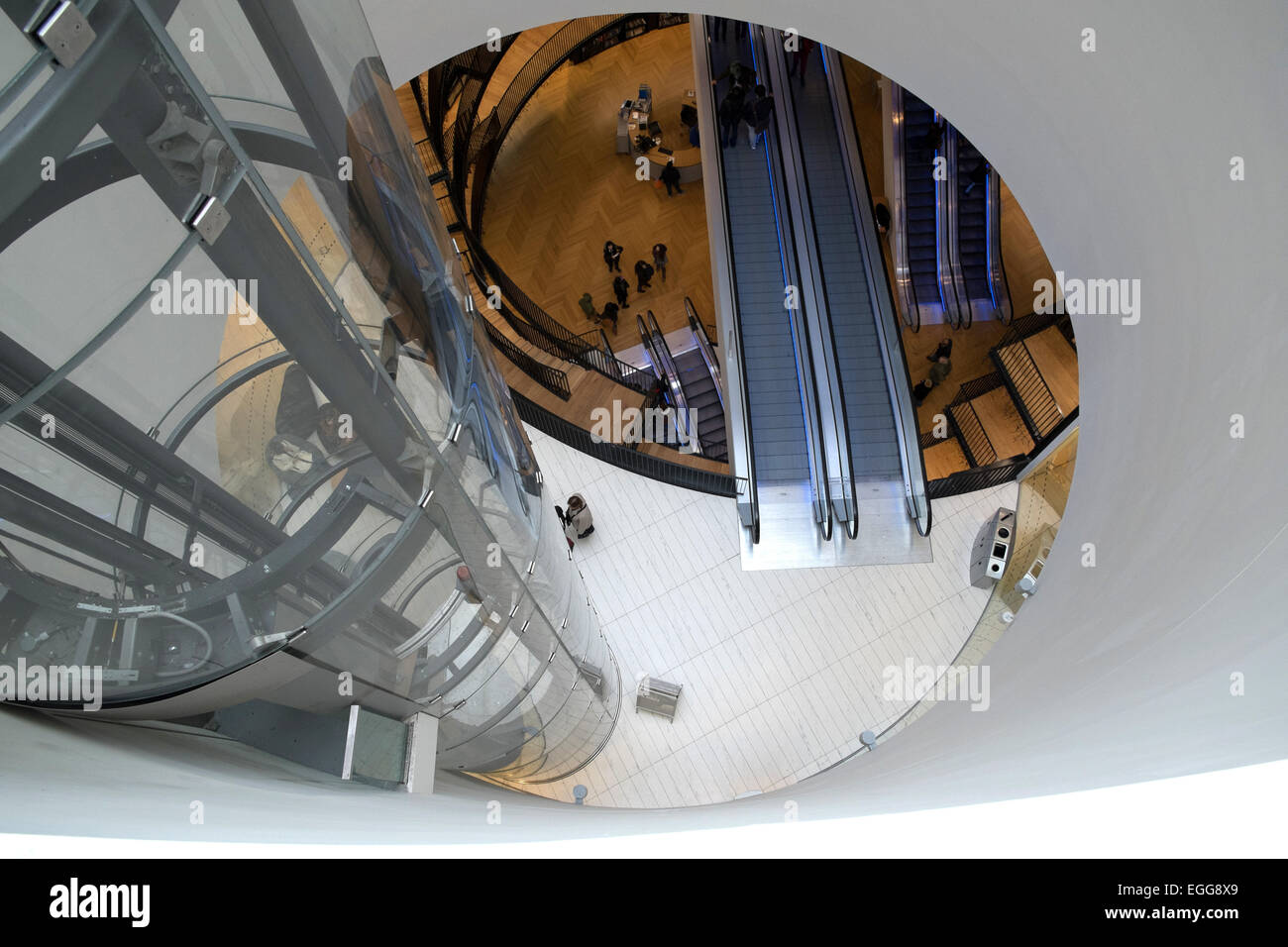 Interior view of Birmingham Central Library Stock Photo