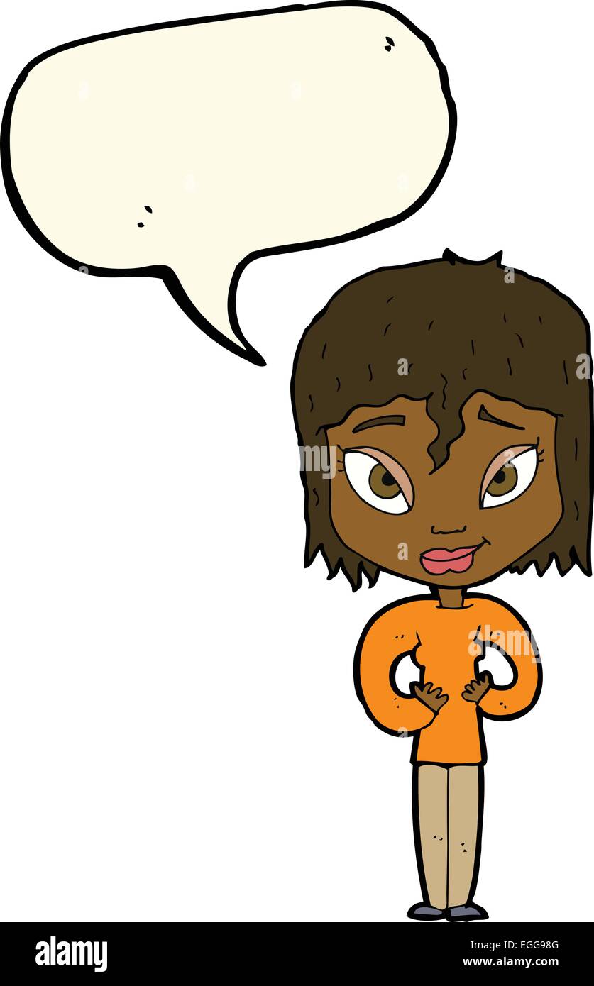 Cartoon satisfied woman bubble hi-res stock photography and images - Alamy