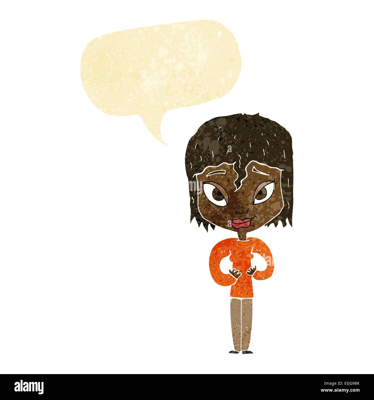 Cartoon satisfied woman bubble hi-res stock photography and images - Alamy