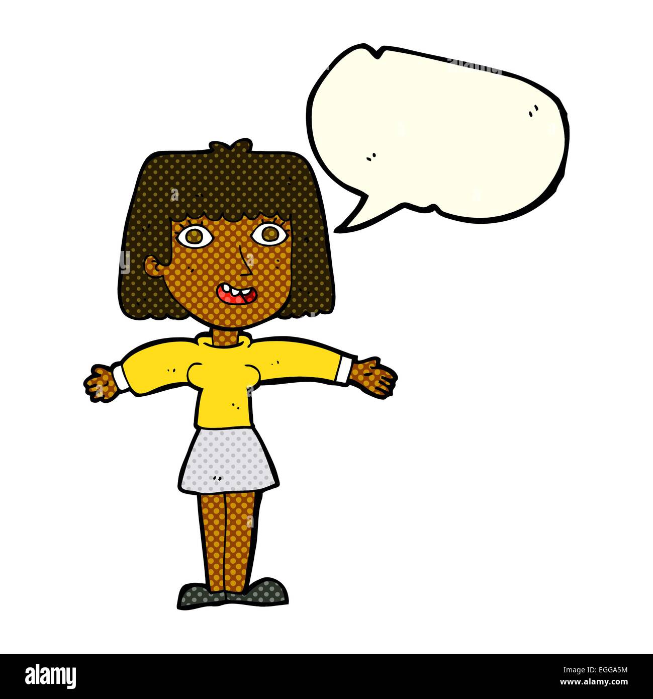 Cartoon excited woman bubble hi-res stock photography and images - Alamy