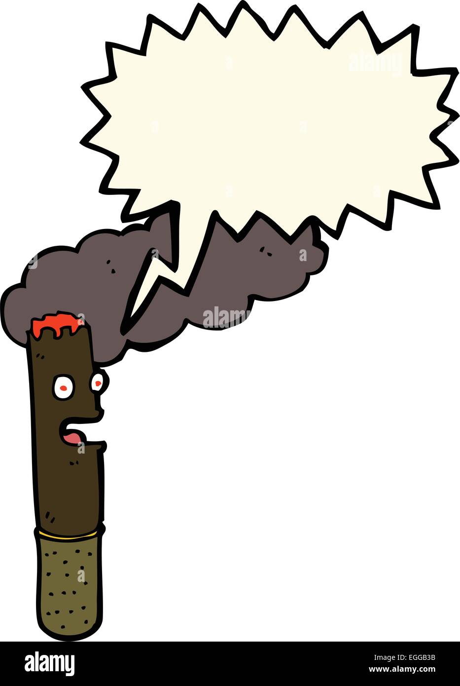 cartoon cigar with speech bubble Stock Vector Image & Art - Alamy