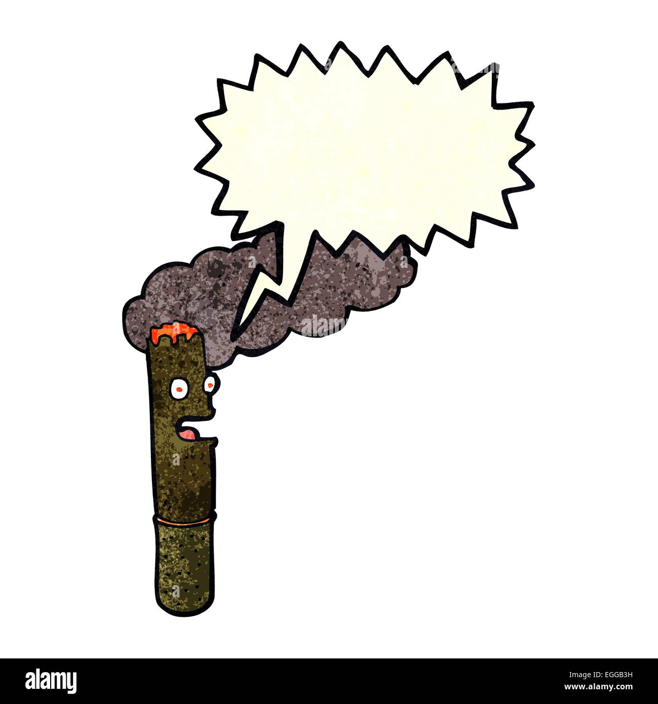 cartoon cigar with speech bubble Stock Vector Image & Art - Alamy
