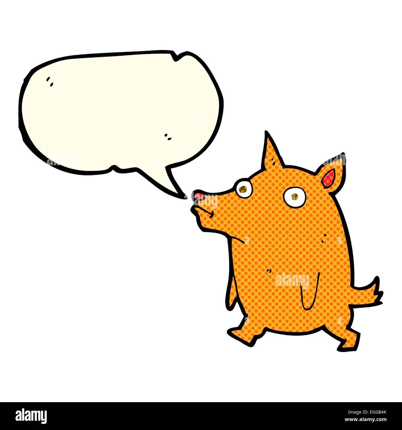cartoon funny little dog with speech bubble Stock Vector Image & Art ...