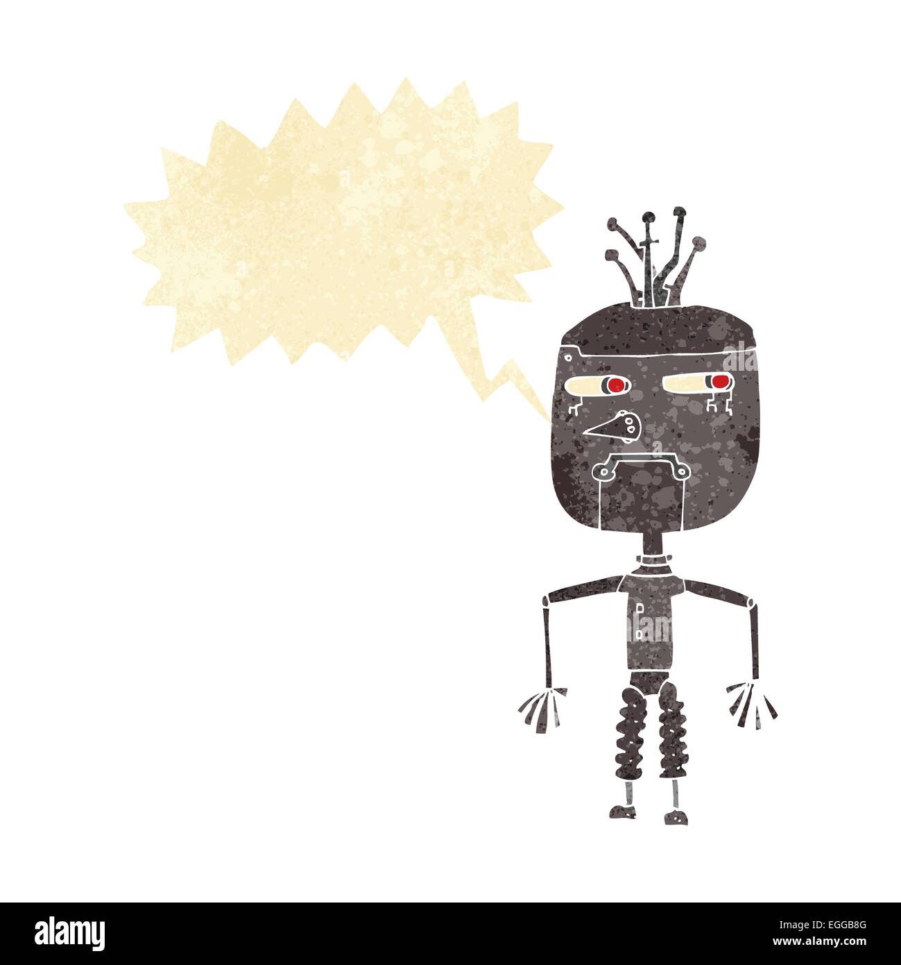 cartoon robot with speech bubble Stock Vector Image & Art - Alamy