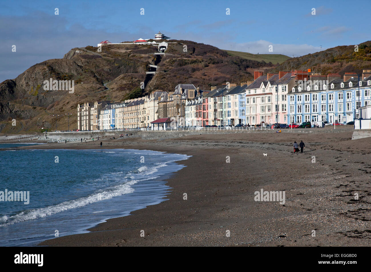 Beach at Aberystwyth Stock Photo Alamy