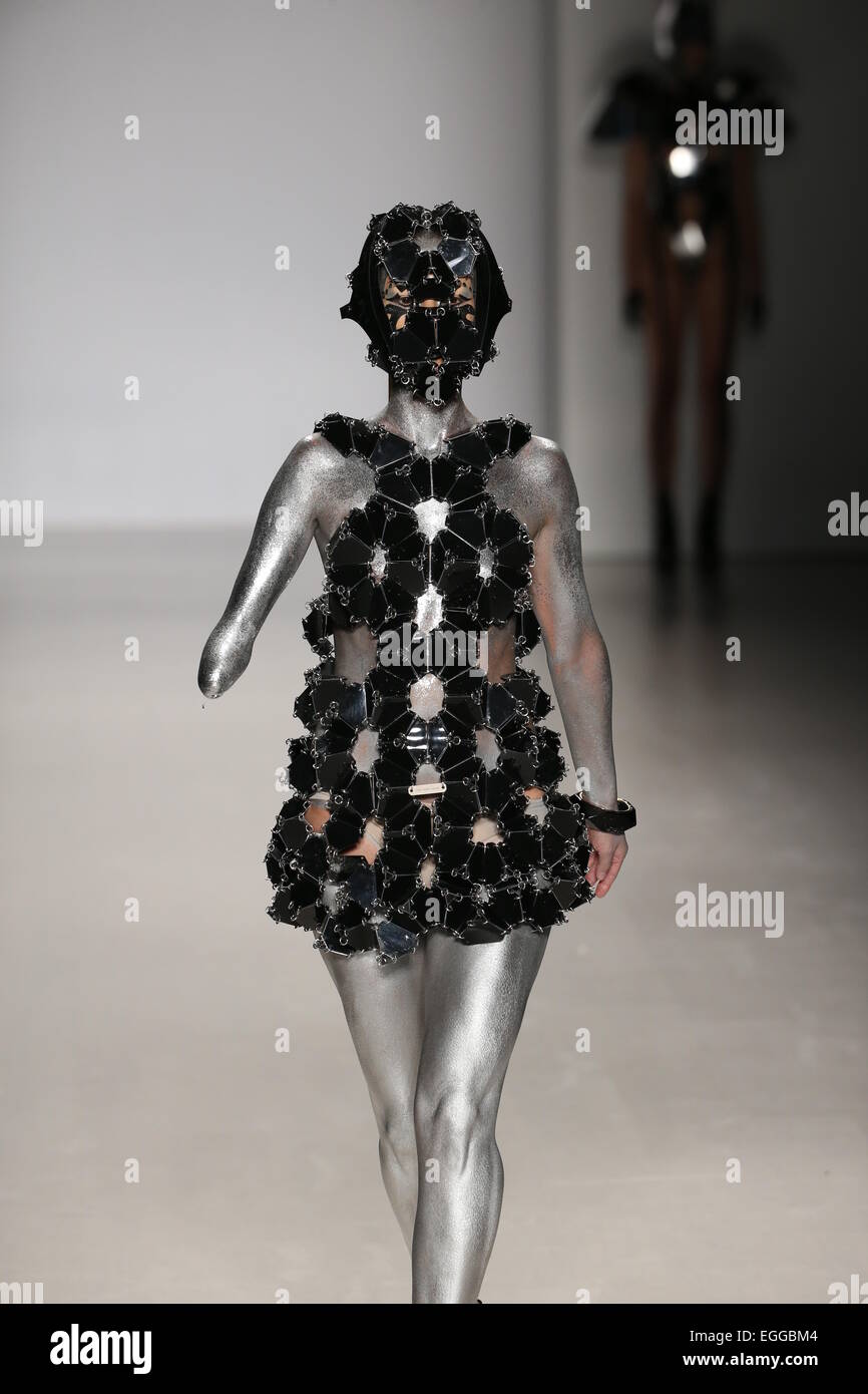 A model walks the runway wearing Antonio Urzi collection at the