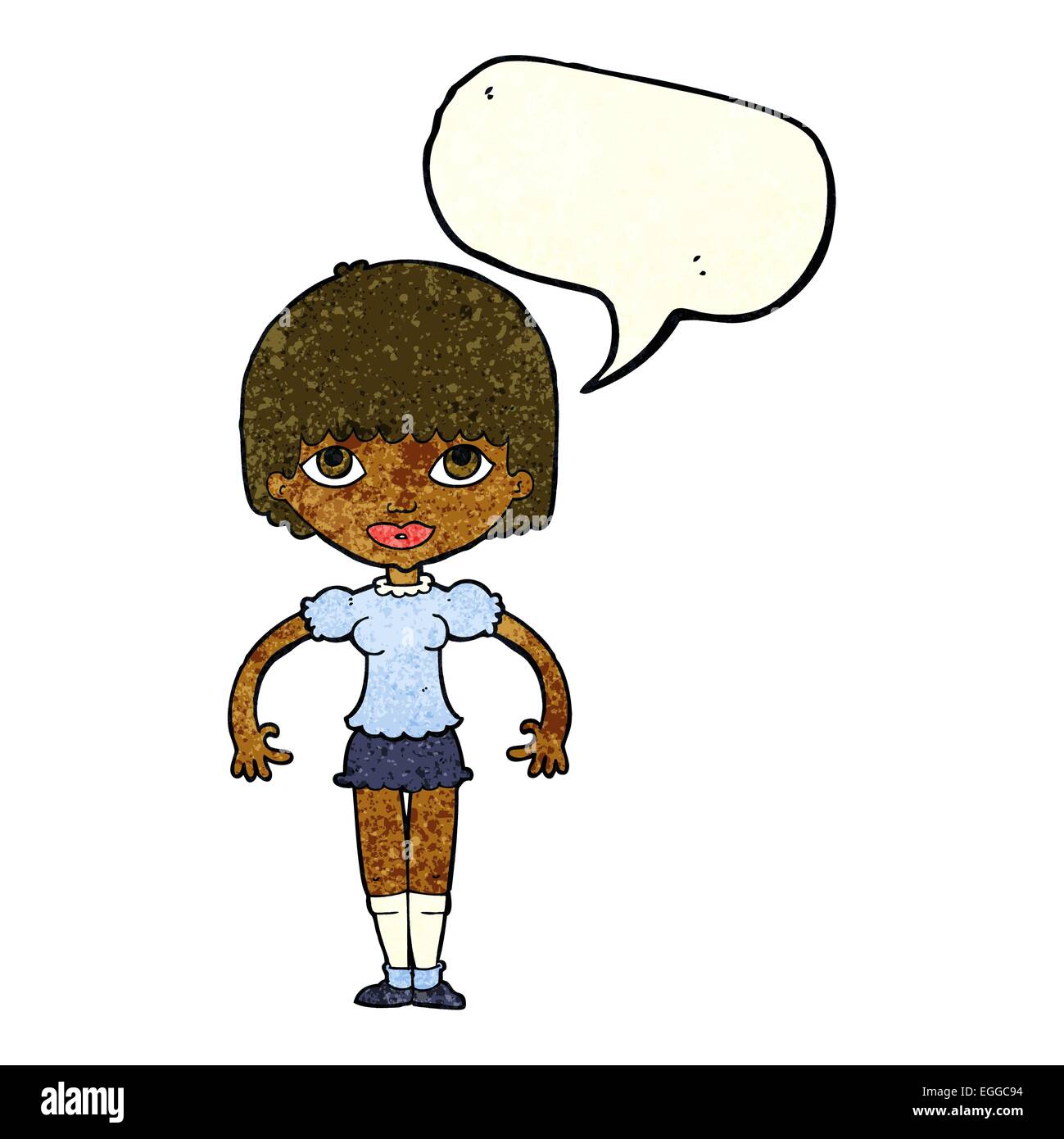 cartoon girl with speech bubble Stock Vector Image & Art - Alamy