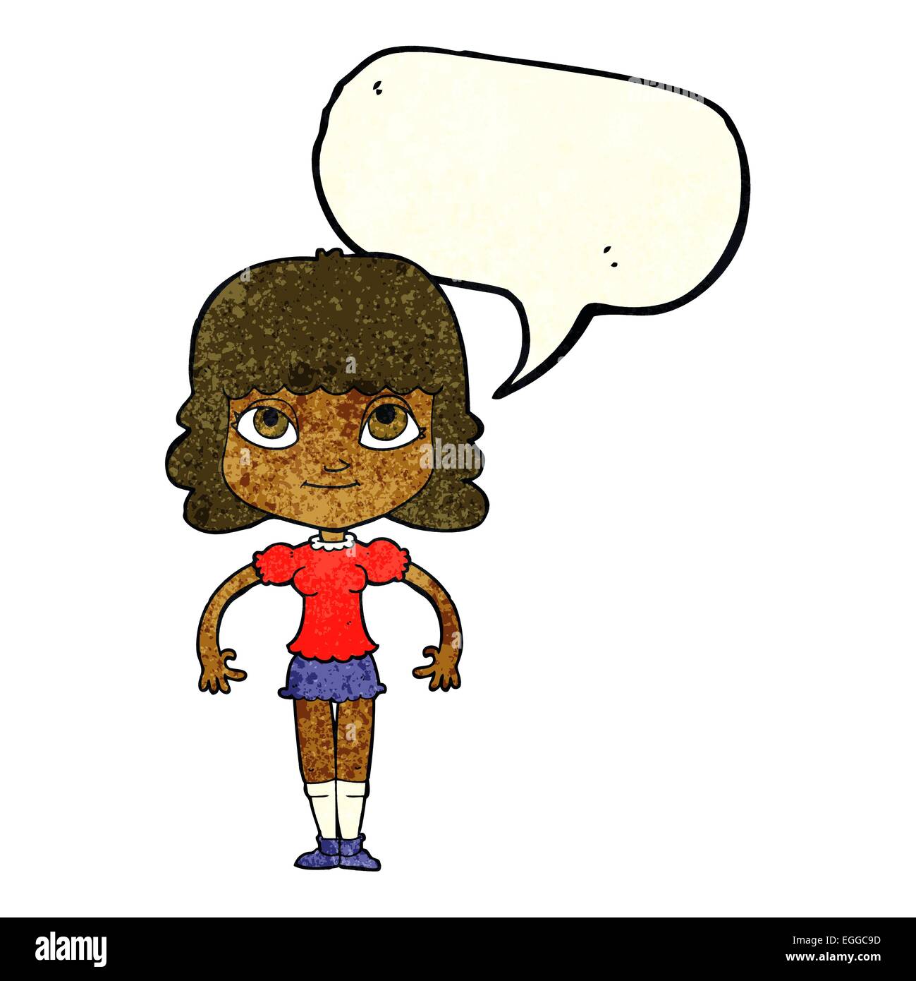 cartoon girl with speech bubble Stock Vector Image & Art - Alamy
