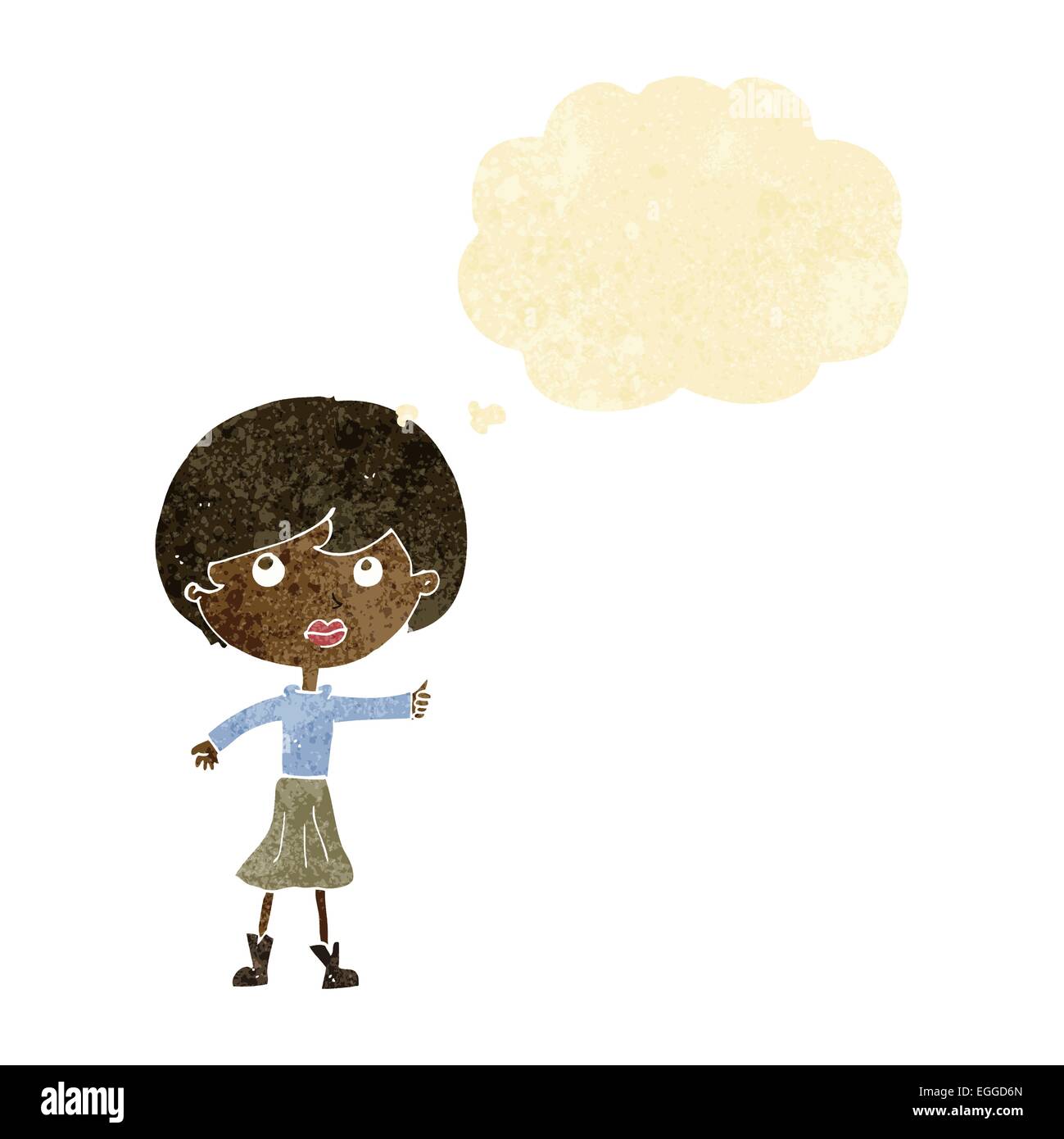 cartoon woman asking question with thought bubble Stock Vector Image ...