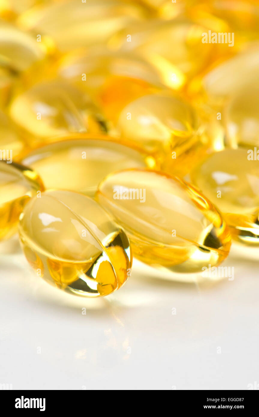 Gel Capsules on white Stock Photo Alamy
