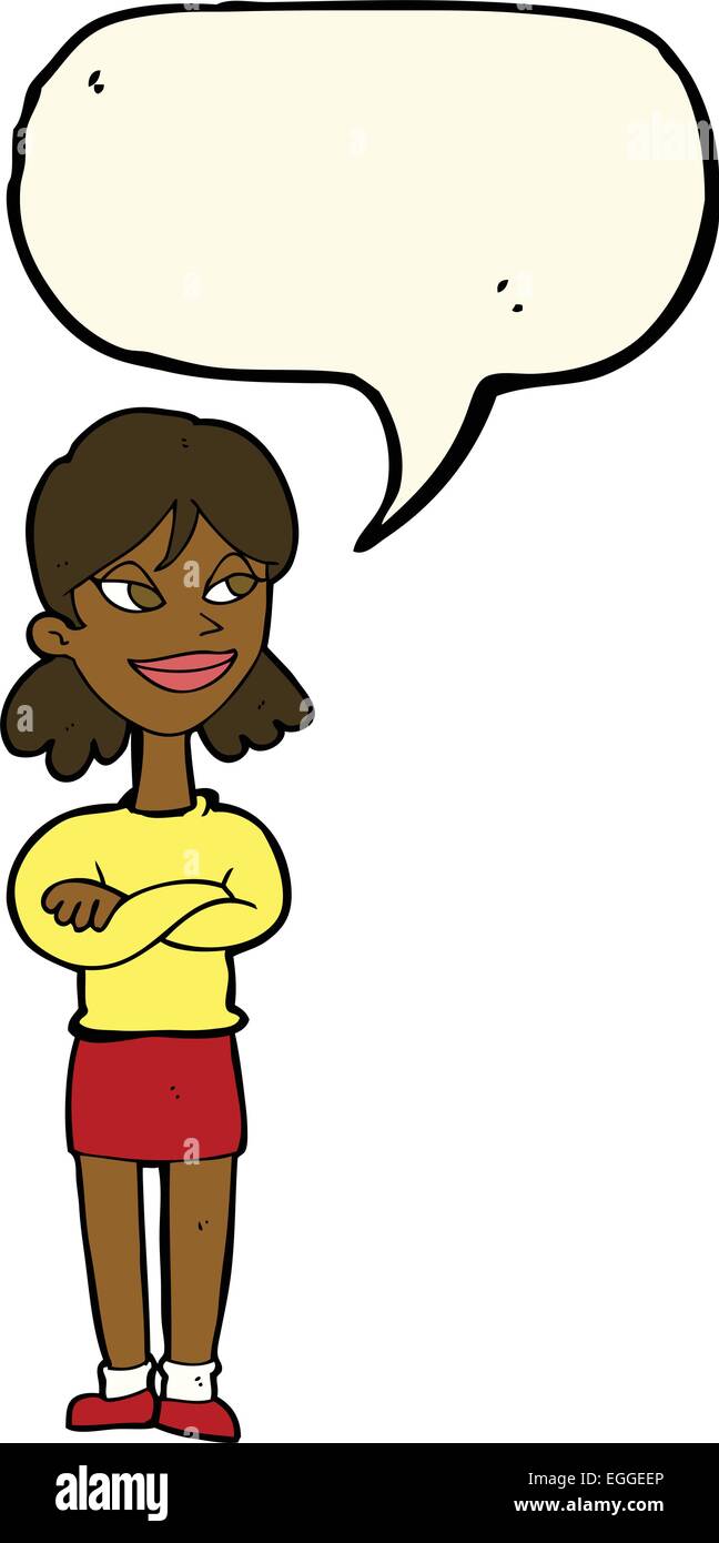 Cartoon satisfied woman bubble hi-res stock photography and images - Alamy