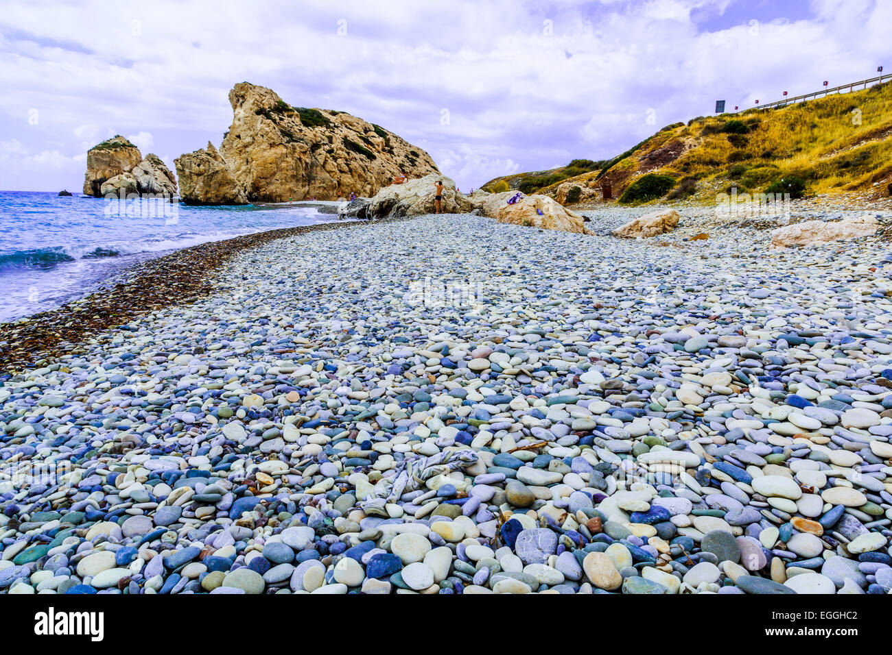 Cyprus colourful pebbles Stock Photo