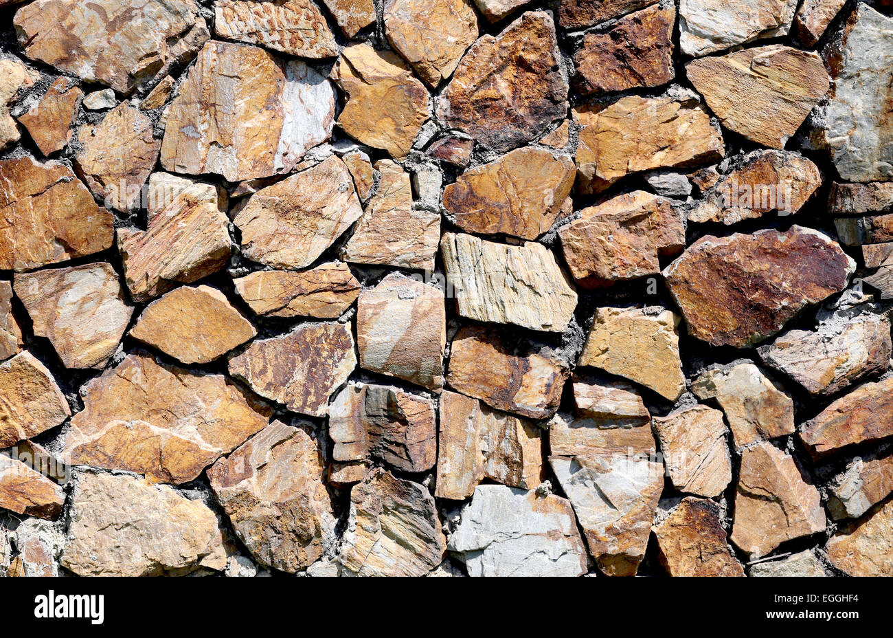 Brown stone wall surface for the background. Stock Photo